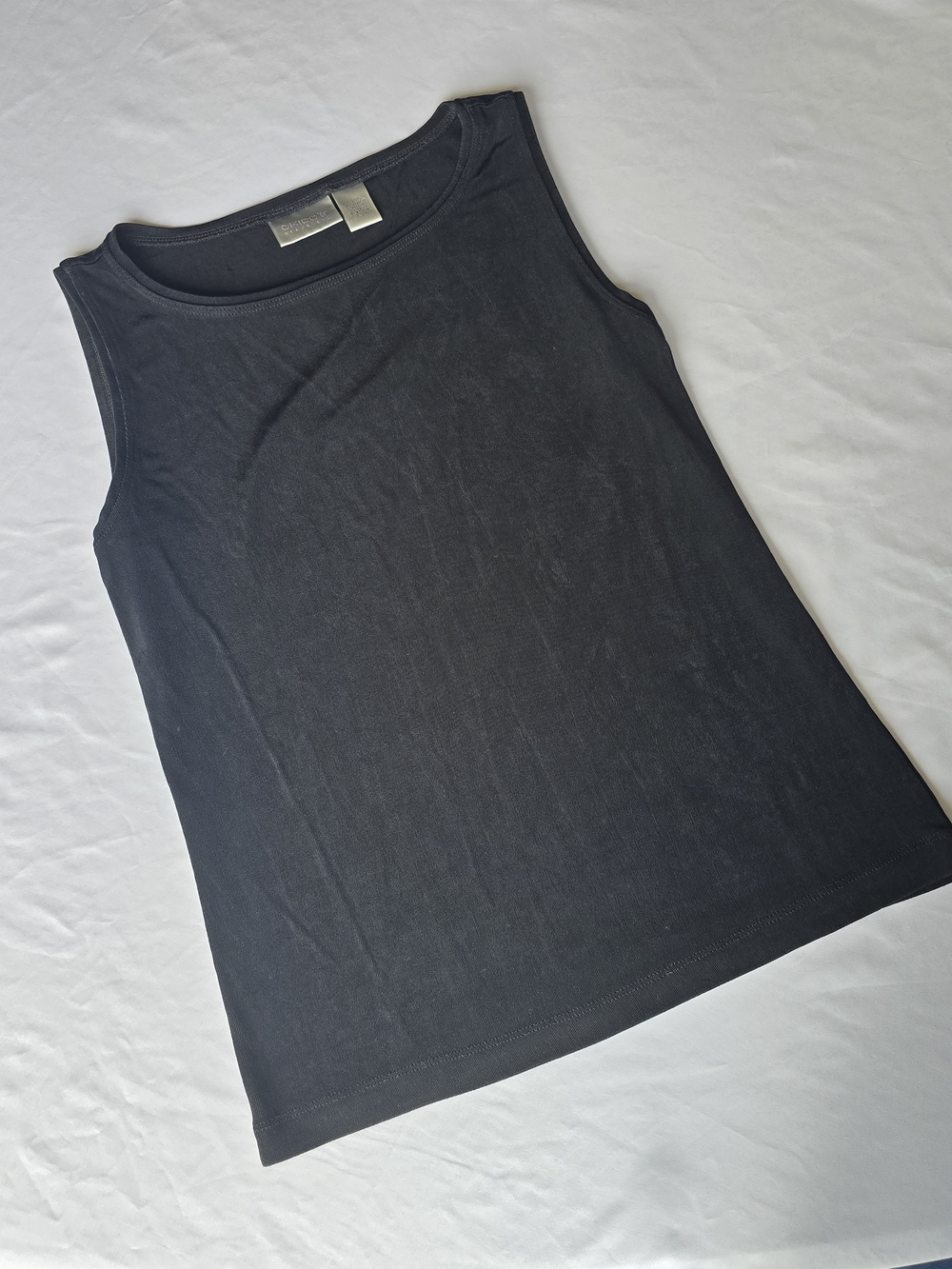 Chico's Black Sleeveless Scoop Neck Tank